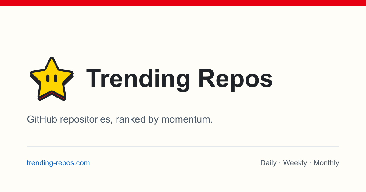 Trending Repos — Discover trending GitHub repositories